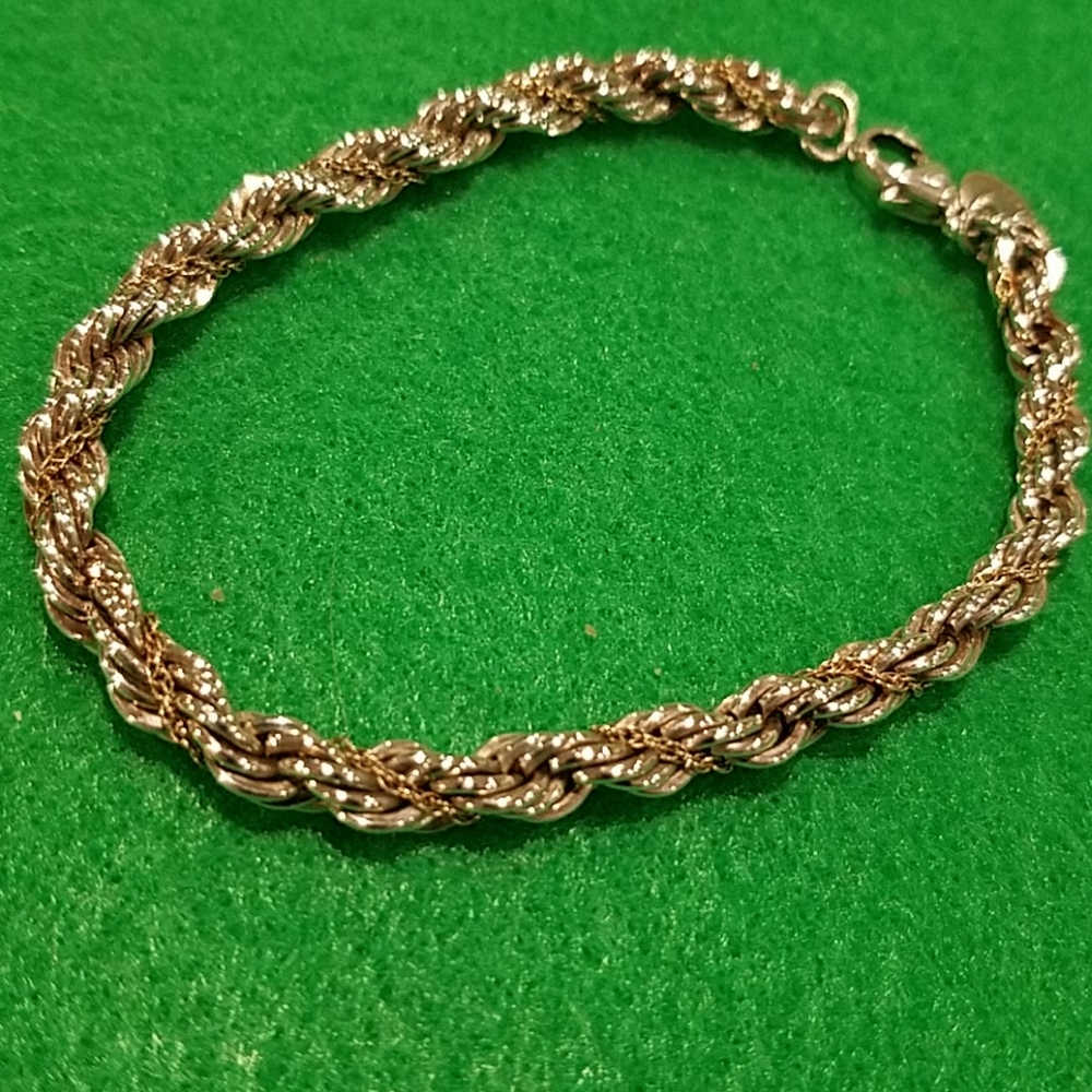 Tiffany & Co. Silver and 18K Gold Rope Bracelet